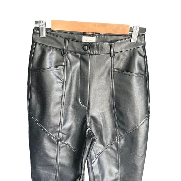 Wilfred x Aritzia - The Rebel Straight Leg Vegan Leather Utility Pant Sz 4 - Picture 8 of 13